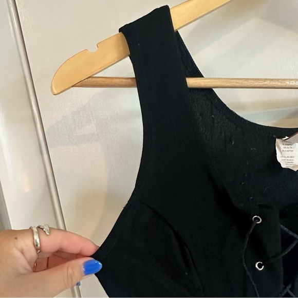 XXX Hardcore Biker Corset Top. Black. Size: Large. - Picture 2 of 7